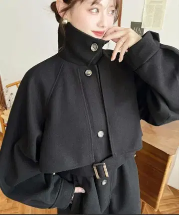 롱 코트 블랙 S 사이즈