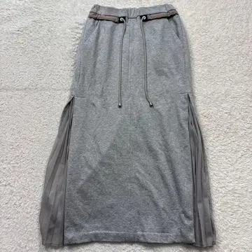 LalliaMu 라리아무 맨투맨 타이트 스커트 사이드 플리츠 그레이