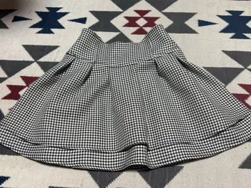 미셸 마카롱 하운드투스 체크 패턴 스커트