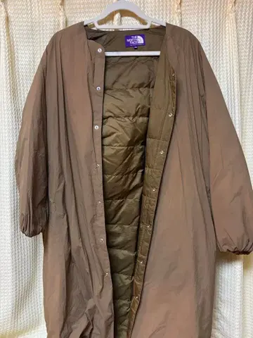 THE NORTH FACE WM 다운 롱 코트 브라운