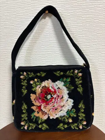 FEILER 꽃무늬 숄더백 블랙 새상품급