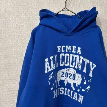 길단 맨투맨 프린트 블루 미국 빈티지 의류 M 3433