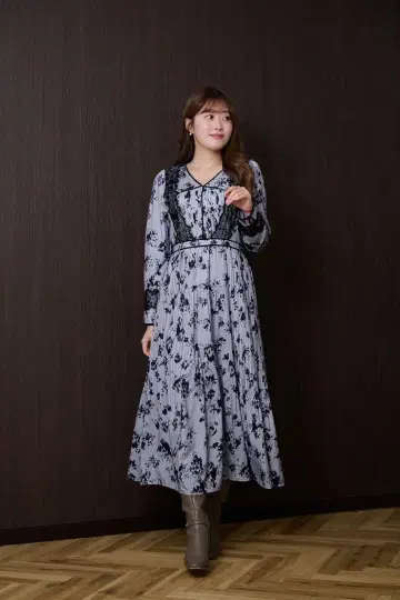 Herlipto Grasse Floral Pleated Dress