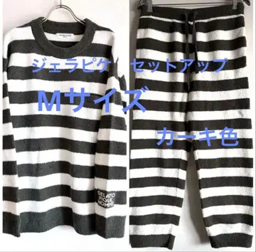 젤라피케 상하의 셋업 오하시 카즈야 룸웨어 카키색 M 새상품