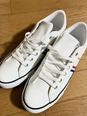 컨버스 가죽 스니커즈 트리콜로르 화이트 25.0cm