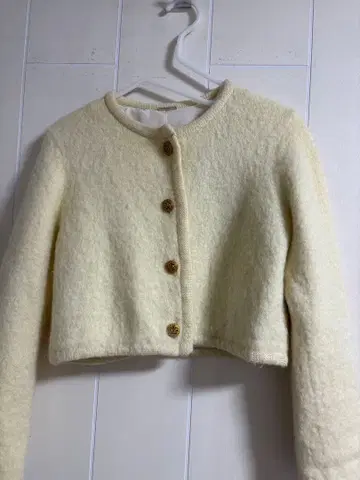 SNIDEL 아이보리 크롭 가디건