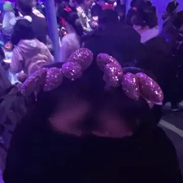 핑크 스팽글 미니 미키 머리띠