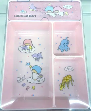산리오 리틀트윈스타 키키라라 뚜껑 포함 트레이