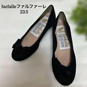 [새상품급] 파르팔레 로우힐 펌프스 리본 장식 블랙 23.5