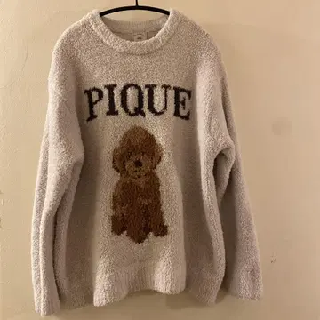 gelato pique 강아지 자수 그레이 룸웨어