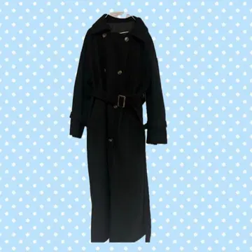 롱 코트 블랙 벨트 포함