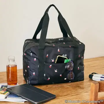 MOOMIN 보스턴 백 성숙 큐트 리틀 미이와 뇨로뇨로 패턴