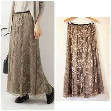 이에나 38 Klauber 레이스 플레어 스커트