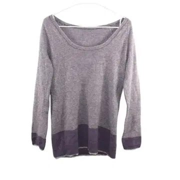 theory 띠어리 캐시미어 100% 니트 스웨터 S 보라색 계열 보더