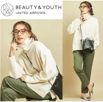 미사용 뷰티앤유스 울 캐시미어 터틀넥 니트 풀오버