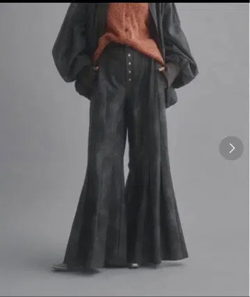 seyto 플리츠 턱 플레어 팬츠 그레이 사이즈 2