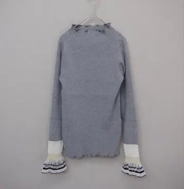 이즈스칼라 553258: 니트 x 시어 소매 절개 롱T