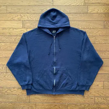프룻 오브 더 룸 지퍼 후드티 네이비 무지 XL