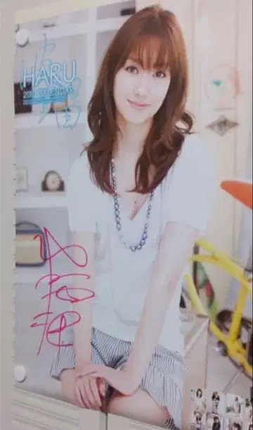레어 나미 하루 친필 사인 달력 2010 여배우 미사용 새상품급