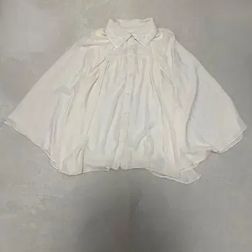 무루아 블라우스 3WAY 케이프 셔츠 레이스 화이트 프리