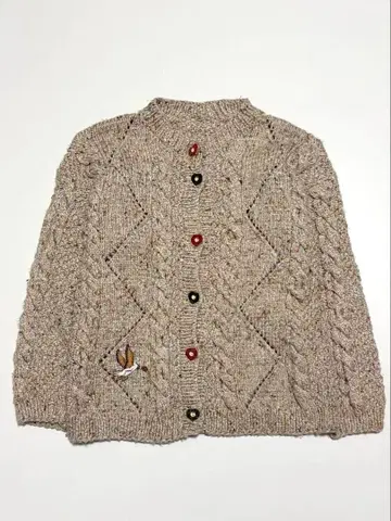 UNKNOWN 케이블 짜임 가디건 리메이크 핸드메이드