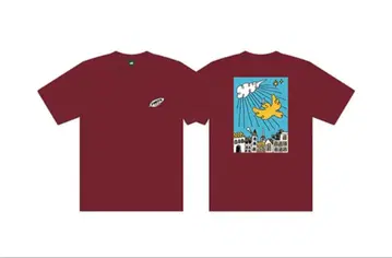 sumika T셔츠 버건디 꽃새바람달 - 제2막 -