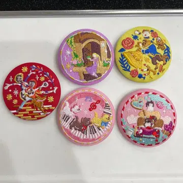 디즈니 자수 캔뱃지 2 세트 판매 (5개)