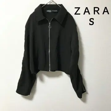 ZARA 숏 기장 지퍼 자켓 S 블랙