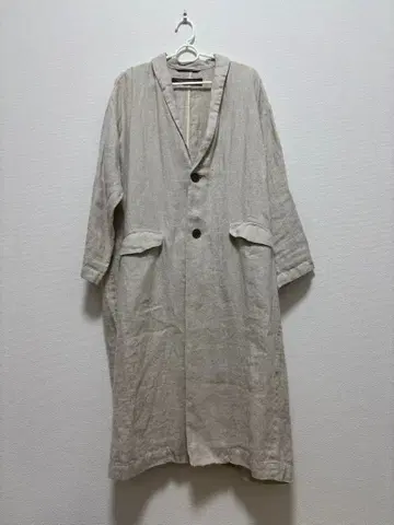 새상품급 NATURAL LAUNDRY 롱 자켓 사이즈 2 린넨