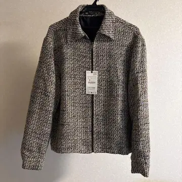 [ 미사용 새상품 ] ZARA 트위드 자켓 텍스처 소재