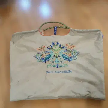 BALL AND CHAIN 자수 에코백 L 사이즈 정품