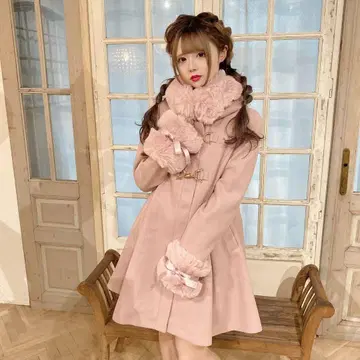 MARS 롱 코트 핑크 양산형