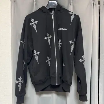 리플렘 크로스 화이트 후드티