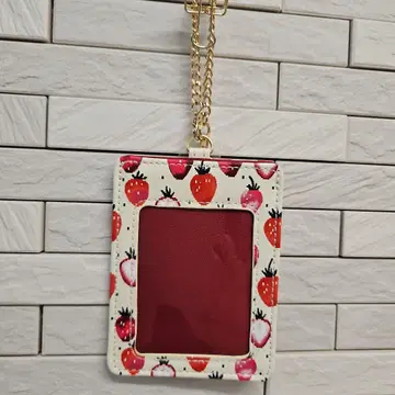 패스케이스 LOVERARY FEILER 스트로베리 도트 체인 포함 미사용