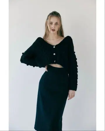 verybrain 알파카 샤기 타이트 스커트