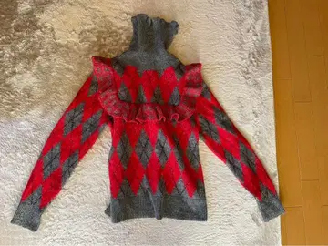 ZARA 아가일 무늬 터틀넥 스웨터