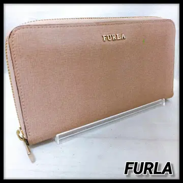 FURLA 훌라 장지갑 라운드 지퍼 핑크 가죽 바빌론