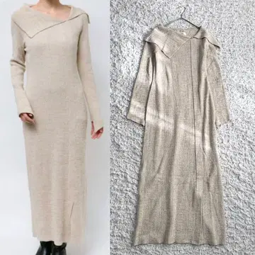 [ 새상품급 ] 라그나문 아지메 넥 리브 니트 원피스