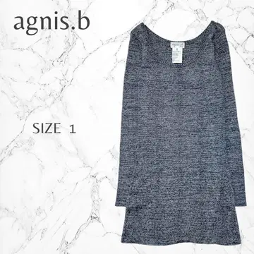 애니에스베 프랑스제 라운드넥 니트 원피스 튜닉 S 고품질