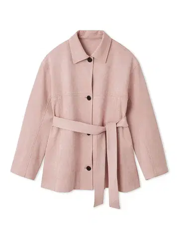 스탠드 칼라 리사이클 스웨이드 라이크 블루종