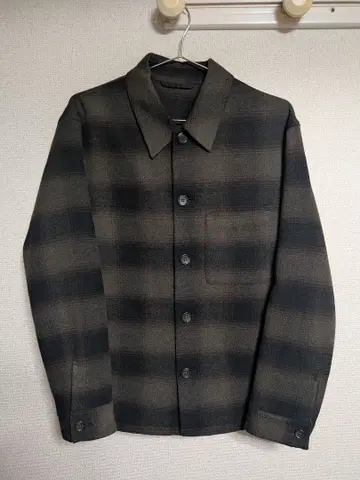 UNIQLO 유니클로 더블 페이스 셔츠 자켓 옴브레 체크 24년