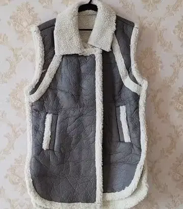 그레이 무스탕풍 노카라 베스트