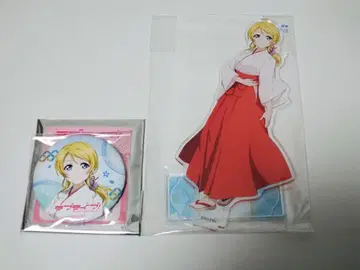 러브 라이브 칸다묘진 콜라보 아크릴 스탠드 와시 캔뱃지 아야세 에리