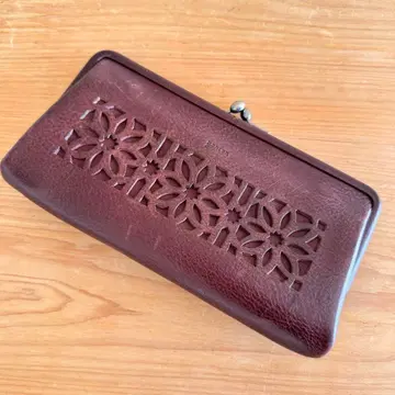 겐텐 다크 브라운 장지갑 가마구치