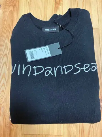 WIND AND SEA x KEEENUE 블랙 맨투맨 M 사이즈