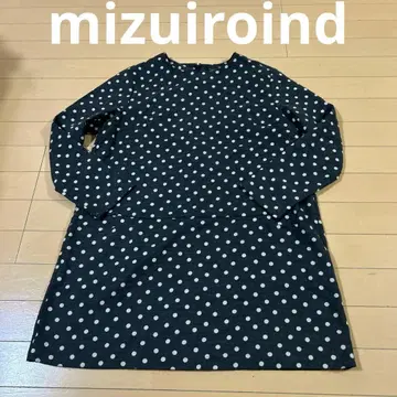 미즈이로 인드 mizuiroind 그레이 도트 튜닉 원피스