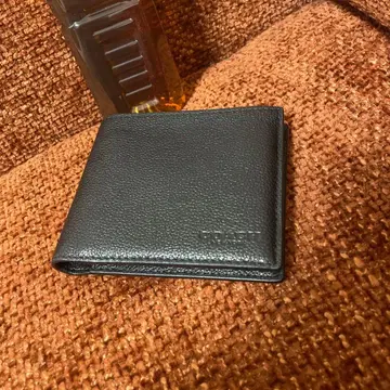 가죽 접이식 지갑 블랙