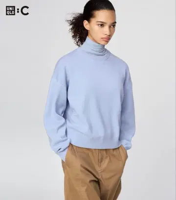 UNIQLO C 스무스 코튼 크루넥 스웨터 61 BLUE