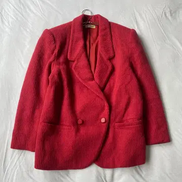 [ NACK48 ] 테일러드 자켓 더블 토끼 울 혼방 라메입 일본제 9