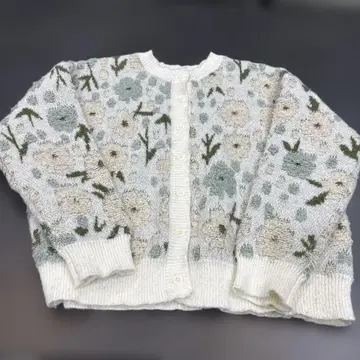 사만사 모스모스 꽃무늬 니트 가디건